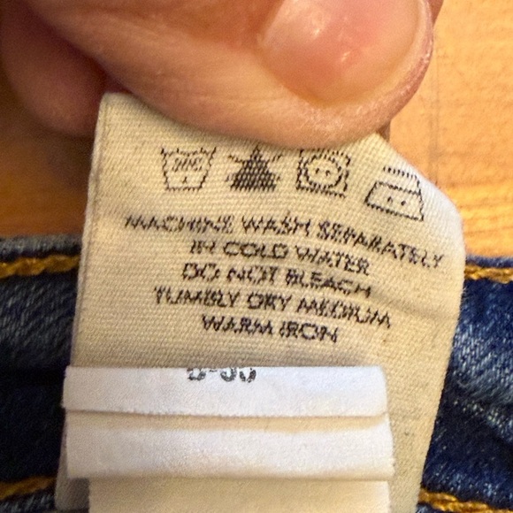 Bke Payton Jeans Straight Leg Women’s 28x23 Crop Med Wash Distressed Casual - Picture 8 of 12